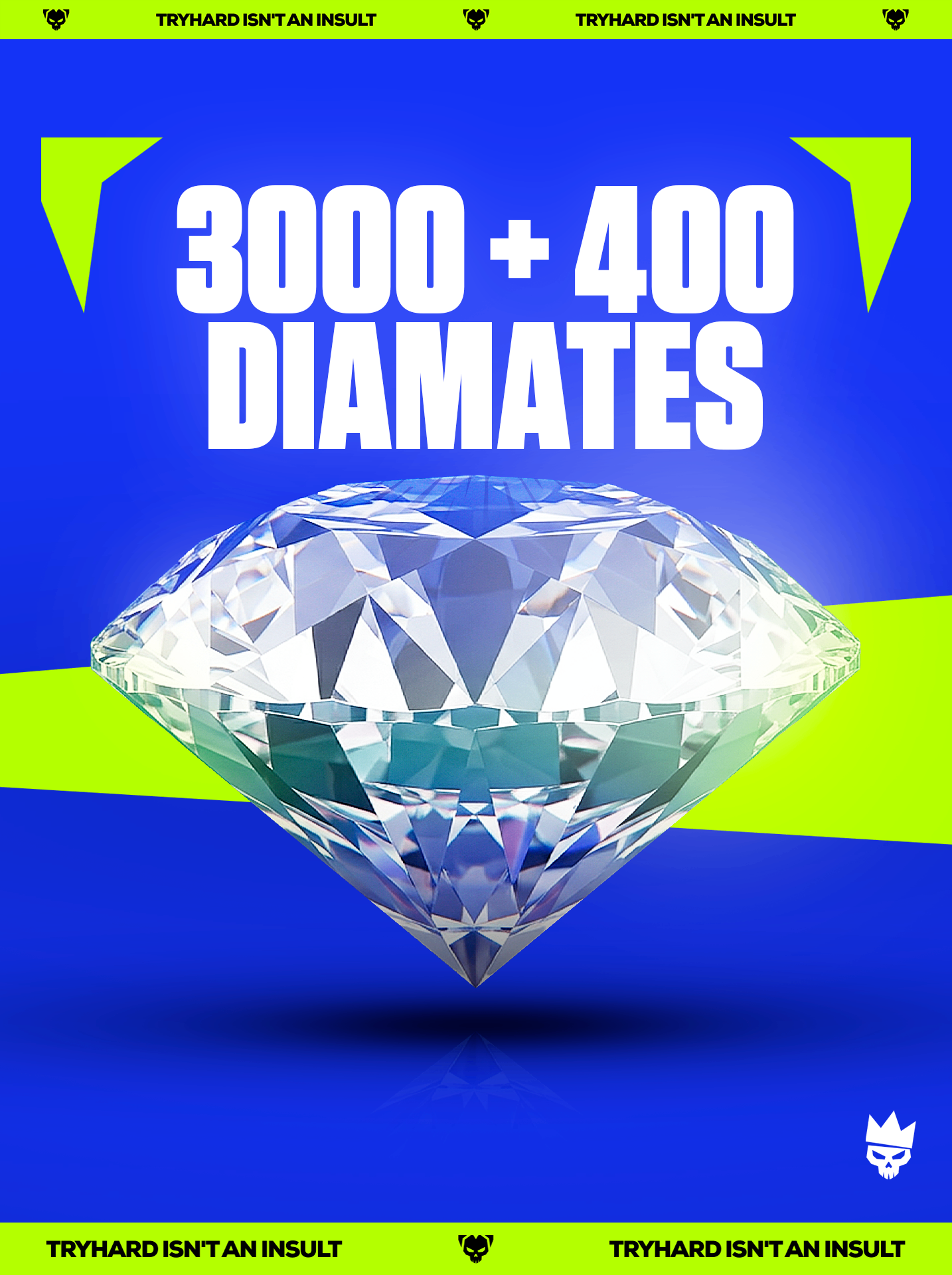 3.000 DIAMANTES + 400 BÔNUS